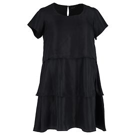 Miniabito a balze Joseph in cotone di seta nero Nero