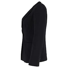 Giorgio Armani-Armani Collezioni Single-Breasted Blazer in Black Wool-Black