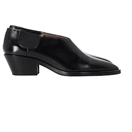 Jil Sander-Zapatos de tacón con punta en punta de cuero negro de Jil Sander-Negro