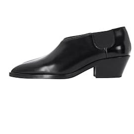Jil Sander-Zapatos de tacón con punta en punta de cuero negro de Jil Sander-Negro