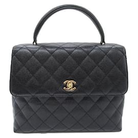 Chanel-Bolsa com alça de caviar acolchoada CC-Outro