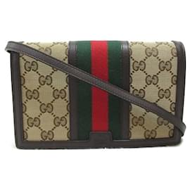 Gucci-GG Canvas Web Crossbody Bag 409439-Other