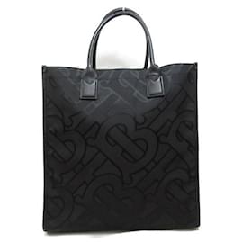 Burberry-Burberry TB Monogram Canvas Tote Bag Canvas Tote Bag in Very Good Condition-Other