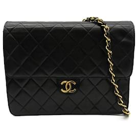 Chanel-Sac à rabat unique en cuir matelassé Chanel Sac bandoulière en cuir en bon état-Autre