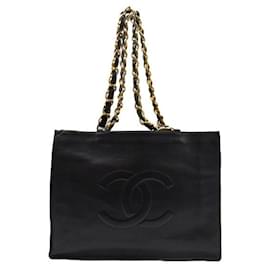 Chanel-Borsa tote con catena in pelle CC-Altro