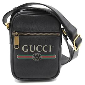 Gucci-Gucci Leather Sherry Line Crossbody Bag Leather Crossbody Bag 574803 in Very Good Condition-Other