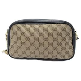 Gucci-Gucci GG Canvas GG Marmont Crossbody Bag Canvas Crossbody Bag 520981 in Good condition-Other