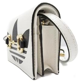 Gucci-Adidas X Gucci Kompakte Lederbrieftasche mit Riemen 702248-Andere