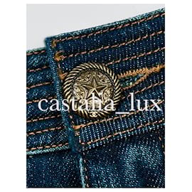 Chanel-Nova coleção de jeans Paris / Dallas Runway.-Azul marinho