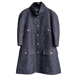 Chanel-Botões de casaco preto de camélias CC-Preto