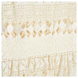 Philosophy di Lorenzo Serafini-Philosophy Robe FR38 Ecru Cotton Crochet Lace US8-Écru