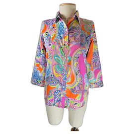 Top de camisa Ralph Lauren de algodón Multicolor