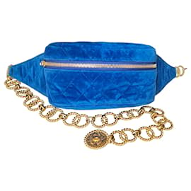Chanel-Riñonera chanel de coleccion-Negro,Azul