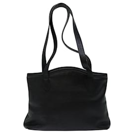 Saint Laurent-SAINT LAURENT Shoulder Bag Leather Black Auth bs13212-Black