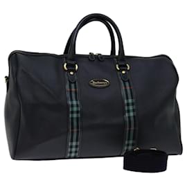 Autre Marque-Burberrys Boston Bag PVC 2way Black Auth 69626-Black