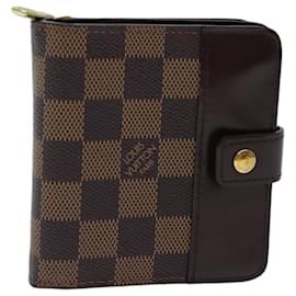 Louis Vuitton-LOUIS VUITTON Damier Ebene Compact zip Wallet N61668 LV Auth yk11484-Other