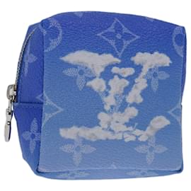 Louis Vuitton-LOUIS VUITTON Monogram Clouds Bijoux Sac Bolsa Quadrada Azul MP2792 auth 70060S-Azul,Monograma