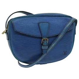 Louis Vuitton-LOUIS VUITTON Epi June Feuille Bolsa de Ombro Azul M52155 LV Auth ep3733-Azul