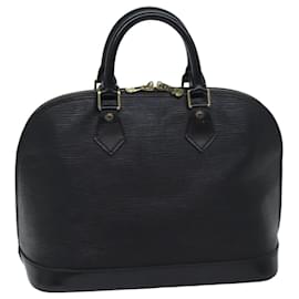 Louis Vuitton-LOUIS VUITTON Epi Alma Hand Bag Black M52142 LV Auth 69288-Black