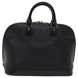 Louis Vuitton-LOUIS VUITTON Epi Alma Hand Bag Black M52142 LV Auth 69288-Black