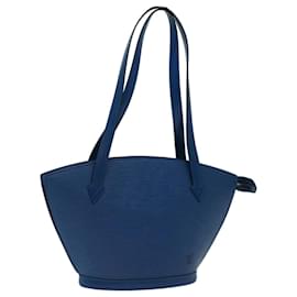 Louis Vuitton-LOUIS VUITTON Epi Saint Jacques Poignees Lange Handtasche Blau M52265 Auth bs13278-Blau
