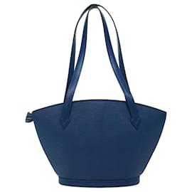 Louis Vuitton-Bolsa de mão longa LOUIS VUITTON Epi Saint Jacques Poignees Azul M52265 Autenticação13278-Azul