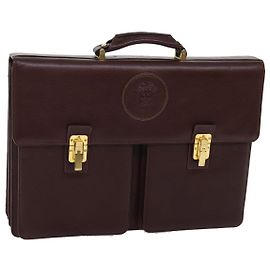 Gianni Versace Businesstasche Leder Braun Auth bs12590 Braun