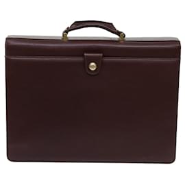 Gianni Versace-Gianni Versace Business Bag Leather Brown Auth bs12590-Brown