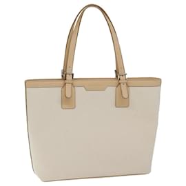 Burberry-BURBERRY Tote Bag Canvas Beige Auth bs13275-Beige