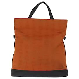 MCM-MCM Vicetos Logogram Hand Bag Nylon Orange Auth bs13193-Orange
