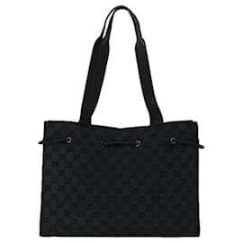 Gucci-gucci GG Canvas Tote Bag black 120836 auth 69947-Black