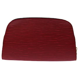 Louis Vuitton-Estuche LOUIS VUITTON Epi Dauphine PM Rojo M48447 EP de autenticación de LV3876-Roja