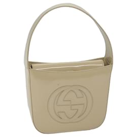 Gucci-GUCCI Hand Bag Patent leather Beige 007 2046 0249 Auth ep3712-Beige