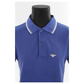 Dior-Cotton Polo Shirt-Blue