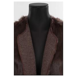 Isabel Marant-Cashmere fur jacket-Brown
