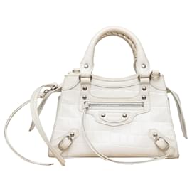 Balenciaga-Balenciaga Neo Classic Mini Bolsa Crossbody-Branco