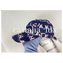 Chanel-Cappellino da baseball nero con logo CC graffiti-Multicolore