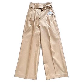 Weekend Max Mara weite Baumwollhose beige Beige