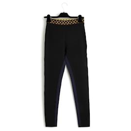 Louis Vuitton-Louis Vuitton Leggings FR36 LV Black Polyamid Pants US27-Black