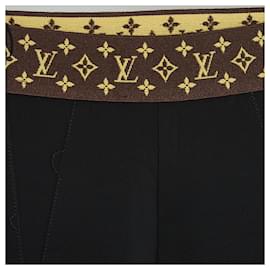 Louis Vuitton-Louis Vuitton Leggings FR36 LV Black Polyamid Pants US27-Black
