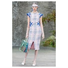 Chanel-7K$ Neues Tweed-Kleid vom Frühjahr 2018 Laufsteg-Mehrfarben
