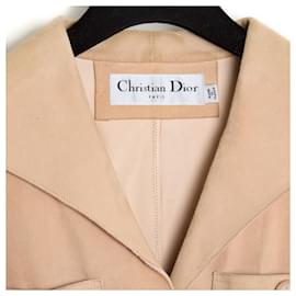 Christian Dior-Dior Galliano Croisière 2000 Jacke FR38 aus hellem Wildleder in Nude US8 Resort 2000-Beige