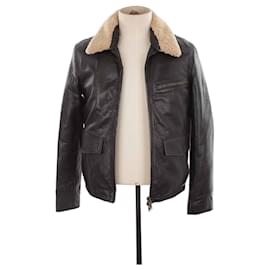 Autre Marque-Leather coat-Black