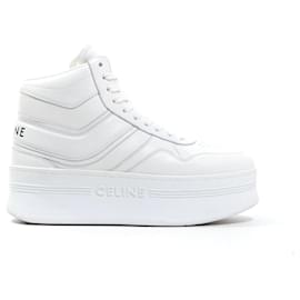 Céline-Zapatillas T CELINE.UE 38 Cuero-Blanco