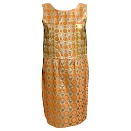 Autre Marque-Marni Gold / Vestido Laranja Lurex Sem Mangas-Dourado