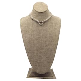 Autre Marque-TIFFANY & CO. Mehrreihige Halskette mit Herz-Anhänger aus Sterlingsilber-Silber