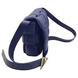 Autre Marque-Bottega Veneta Blue Lambskin Leather Padded Cassette Handbag-Blue