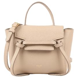 Céline-Celine Belt Bag Pico Leather 2way handbag Beige-Beige