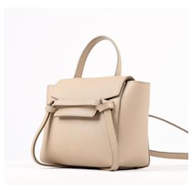 Céline-Celine Belt Bag Pico Leather 2way handbag Beige-Beige