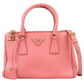 Prada-Prada Saffiano Lux Galleria Small Leather Bag in Pink-Pink